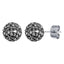 BONBON TITANIUM & GREY CRYSTAL EARRINGS