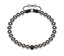 Black Fresh water pearl bracelet with pave set black diamond ball