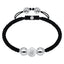 BonBon White Crystal & Stainless Steel 3 Ball Bracelet