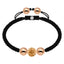 BonBon Gold Crystal & Rose Gold Plated Stainless Steel 3 Ball Bracelet