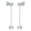 ALLURE STERLING SILVER & WHITE CRYSTAL EARRINGS