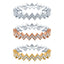 VEGA WHITE GOLD PLATED STERLING SILVER & WHITE CRYSTAL RING SET