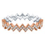 VEGA WHITE GOLD PLATED STERLING SILVER & WHITE CRYSTAL RING