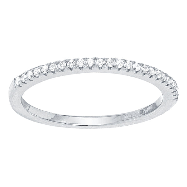 METRIC 1.5mm STERLING SILVER & WHITE CRYSTAL RING