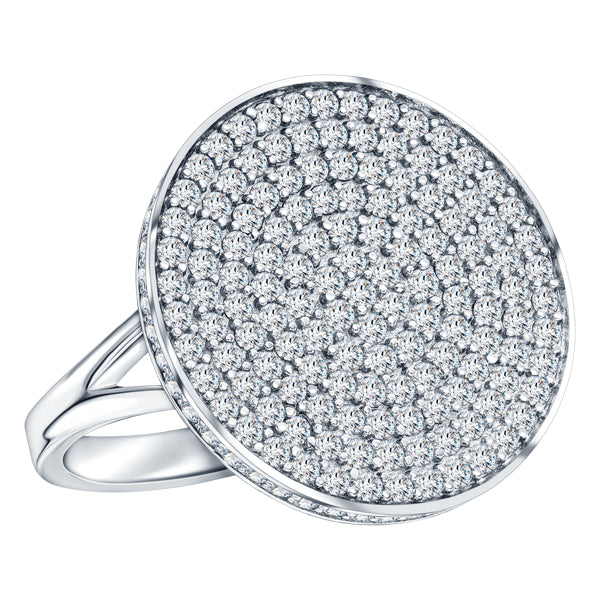 ALLURE STERLING SILVER & WHITE CRYSTAL RING