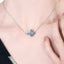 Blue quartz natural gemstone butterfly necklace