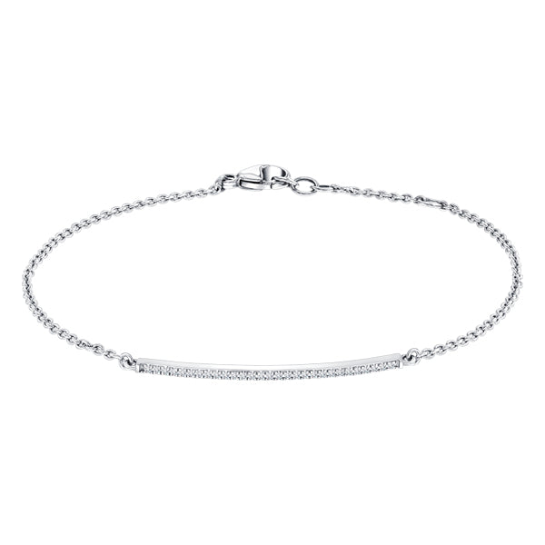 0.10ct H-SI Linear diamond bracelet in 18k white gold