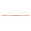 0.25ct round brilliant H-SI diamond trilogy line bracelet in 18k rose gold
