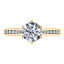 6 Claw Delicate Round Brilliant Diamond Engagement Ring in 18ct Yellow Gold