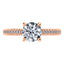 18ct Rose Gold Round Brilliant Diamond Engagement Ring.