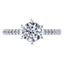 Elegant Platinum Diamond Engagement Ring With 6 Claws.