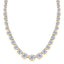 Four claw graduated round H-SI diamond necklace in 18k Yellow gold