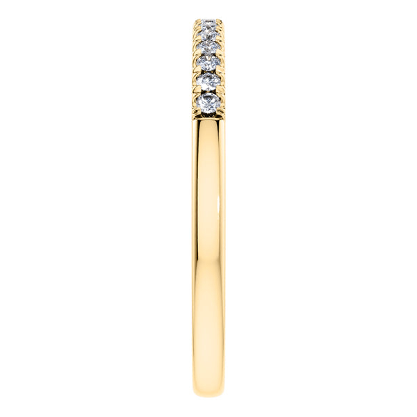 0.15ct Round Diamond Half Eternity Wedding Ring in 18ct Yellow Gold