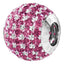 Phiiish 8mm Sterling Silver Ruby Colour Crystal Charm