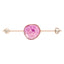 Stylish Rose Cut Ruby with Slice of Diamond Bracelet in 18ct Rose Gold