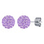 BONBON TITANIUM & LILAC CRYSTAL EARRINGS