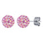 BONBON TITANIUM & TWO TONE PINK CRYSTAL EARRINGS