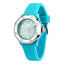 Diamond,Light Blue Silicone & Stainless Steel 36mm Watch