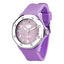 Diamond,Lilac Silicone & Stainless Steel 44mm Watch