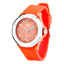 Diamond, Orange Silicone & Stainless Steel 44mm Watch