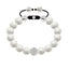 White ceramic bracelet with 1.80ct G-VS pave set diamonds on 18k white gold ball