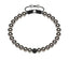 Black Fresh water pearl bracelet with pave set black diamond ball