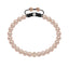 Pink fresh water pearl bracelet with pave set G-VS diamond and rose gold ball