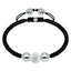 BonBon White Crystal & Stainless Steel 3 Ball Bracelet