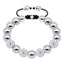 BonBon White Crystal & Polished Stainless Steel Bracelet