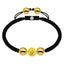 BonBon Yellow Crystal & Gold Plated Stainless Steel 3 Ball Bracelet