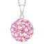 BONBON STERLING SILVER, TWO TONE PINK CRYSTAL PENDANT with CHAIN