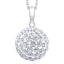 BONBON  STERLING SILVER, WHITE CRYSTAL PENDANT with CHAIN