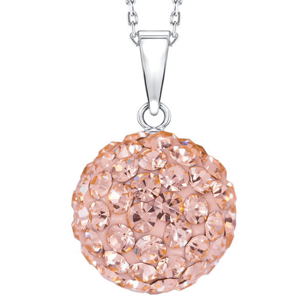 BONBON STERLING SILVER, GOLD CRYSTAL PENDANT with CHAIN