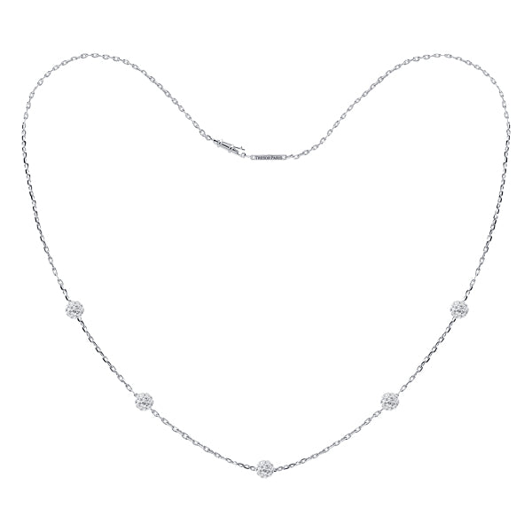 ALLURE STERLING SILVER & WHITE CRYSTAL NECKLACE