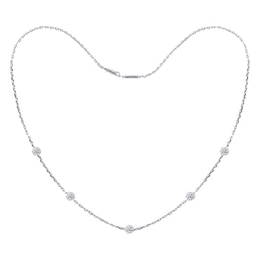 ALLURE STERLING SILVER & WHITE CRYSTAL NECKLACE
