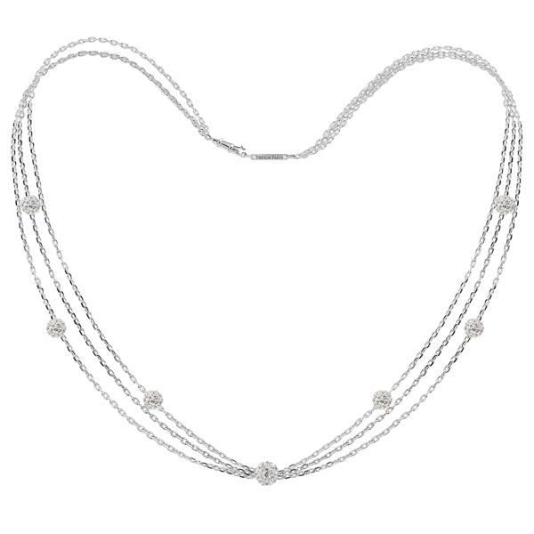 ALLURE STERLING SILVER & WHITE CRYSTAL NECKLACE