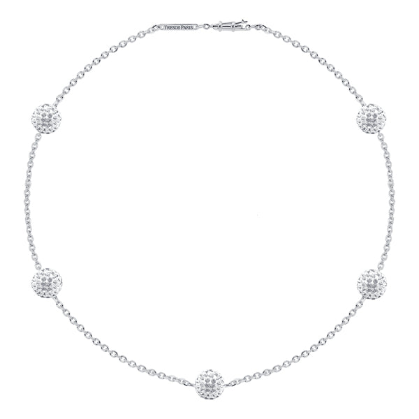 ALLURE STERLING SILVER & WHITE CRYSTAL BRACELET