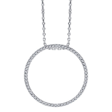 ALLURE STERLING SILVER & WHITE CRYSTAL PENDANT with CHAIN