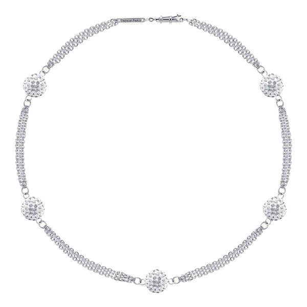 ALLURE STERLING SILVER & WHITE CRYSTAL BRACELET