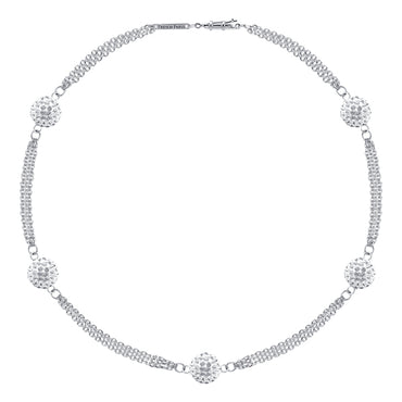 ALLURE STERLING SILVER & WHITE CRYSTAL BRACELET