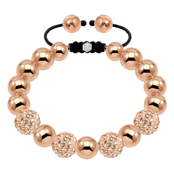 BonBon Gold Crystal & Rose Gold Polished Stainless Steel Bracelet