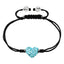 BonBon Light Blue Crystal Heart Stainless Steel Bracelet