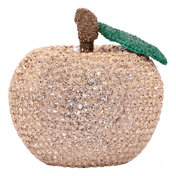 Homeware Delicious Gold & Green Crystal Apple