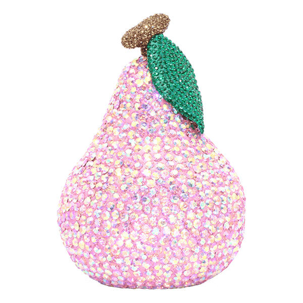 Homeware Two Tone Pink & Green Crystal Pear