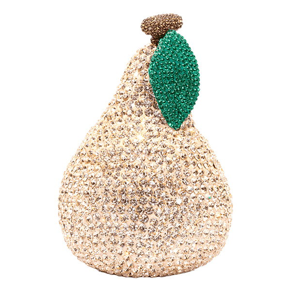 Homeware Delicious Gold & Green Crystal Pear