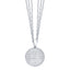 Sphere pendant pave set with H-SI round brilliant diamonds in 18k white gold on chain