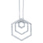 METRIC STERLING SILVER & WHITE CRYSTAL PENDANT with CHAIN