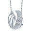 METRIC STERLING SILVER & WHITE CRYSTAL PENDANT with CHAIN