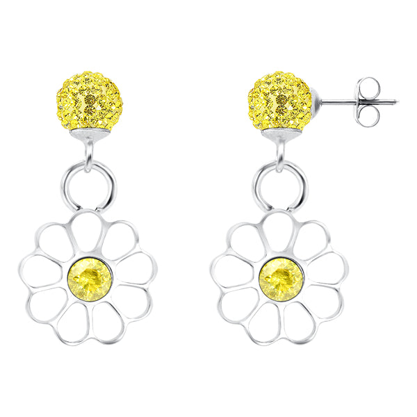 Bonbon daisy drop earrings