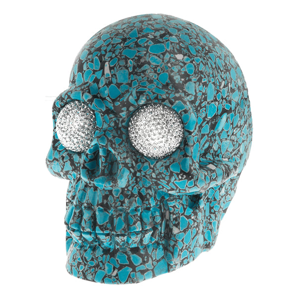 Homeware White Crystal & Stone Skull